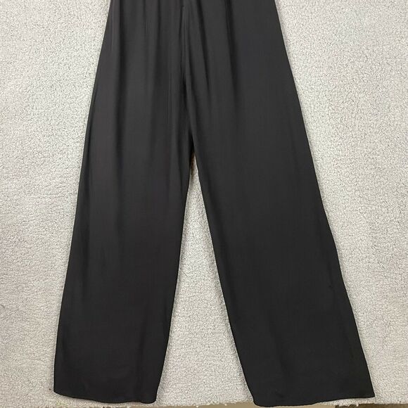 STAUD Jumpsuit Sz 2 Black Gabriella Wide Leg Luxury Designer Keyhole Front NWT - Picture 10 of 11